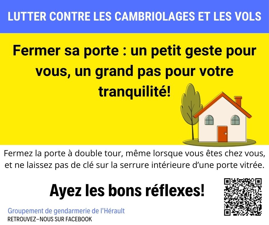 Fermer la porte : un petit geste pour vous, un grand pas pour votre tranquillité !"