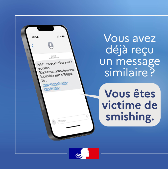📲 Méfiez-vous des SMS frauduleux !