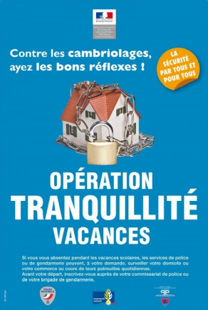 [Prévention – Opération tranquillité vacances] 