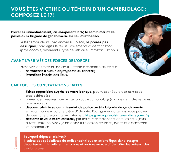 Recrudescence de cambriolages !