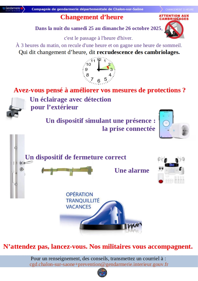 Changement d'heure