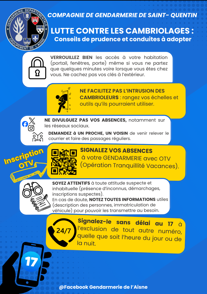 Recrudescence cambriolage dans le ST-QUENTINNOIS