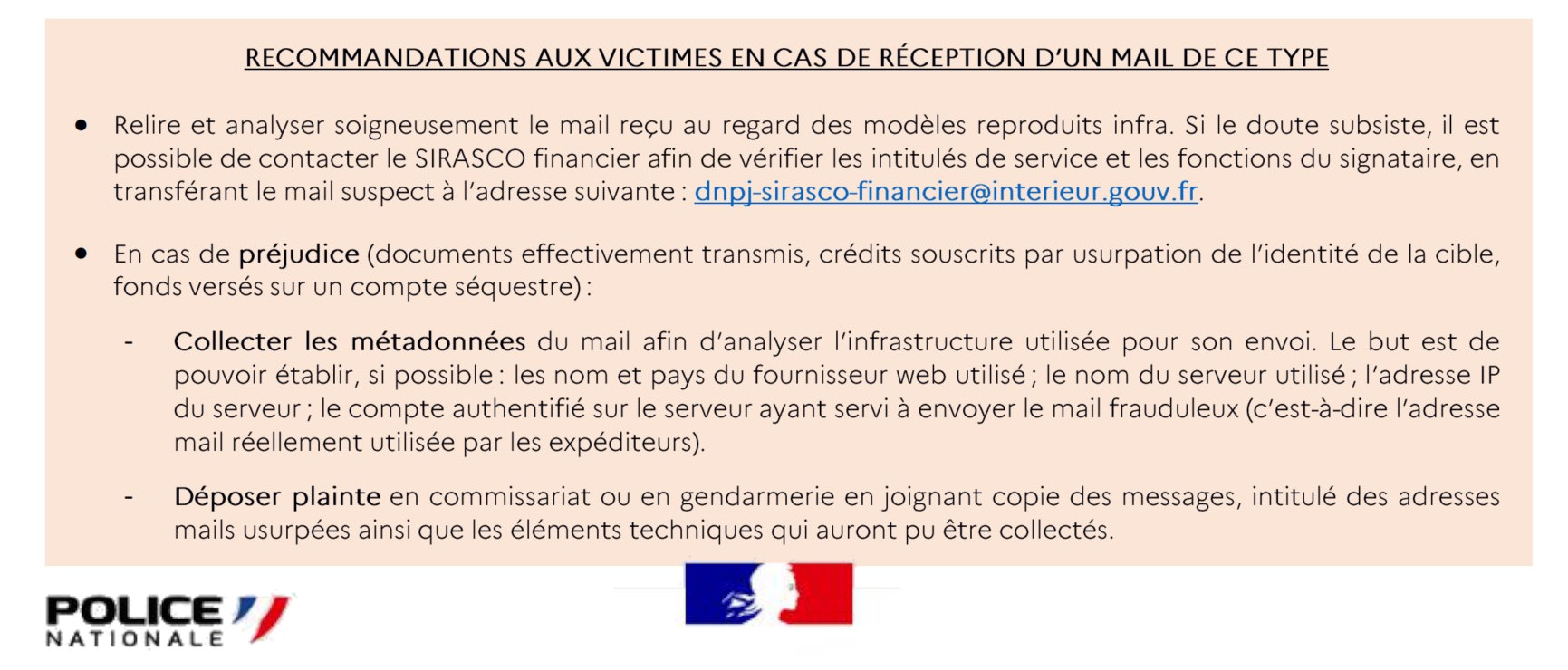 Attention aux mails frauduleux !