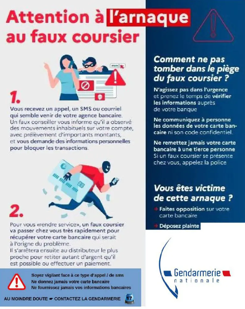 alerte escroqueries aux faux coursiers