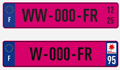 Nouvelle plaque d'immatriculation