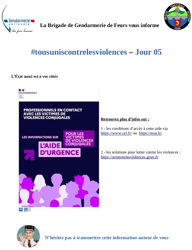 #tousuniscontrelesviolences – Jour 05