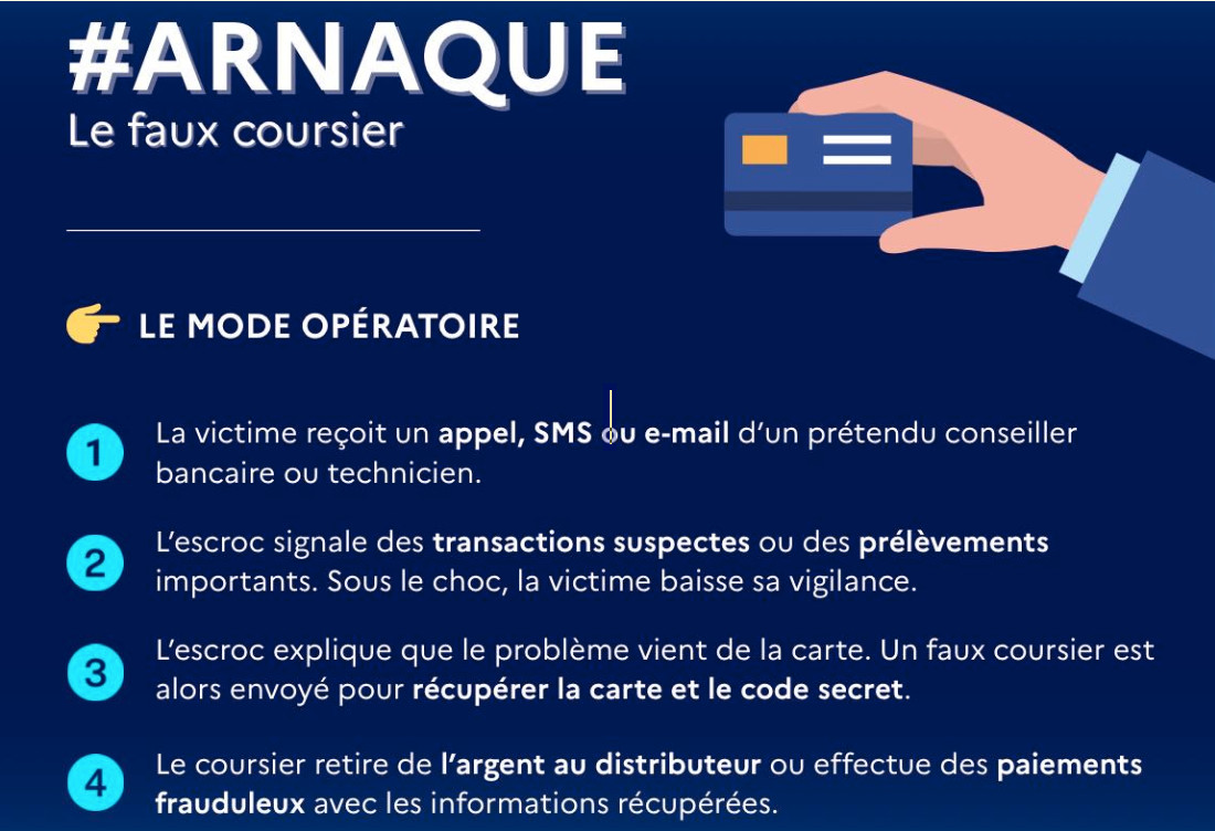 ALERTE RECRUDESCENCE ESCROQUERIES FAUX COURSIERS
