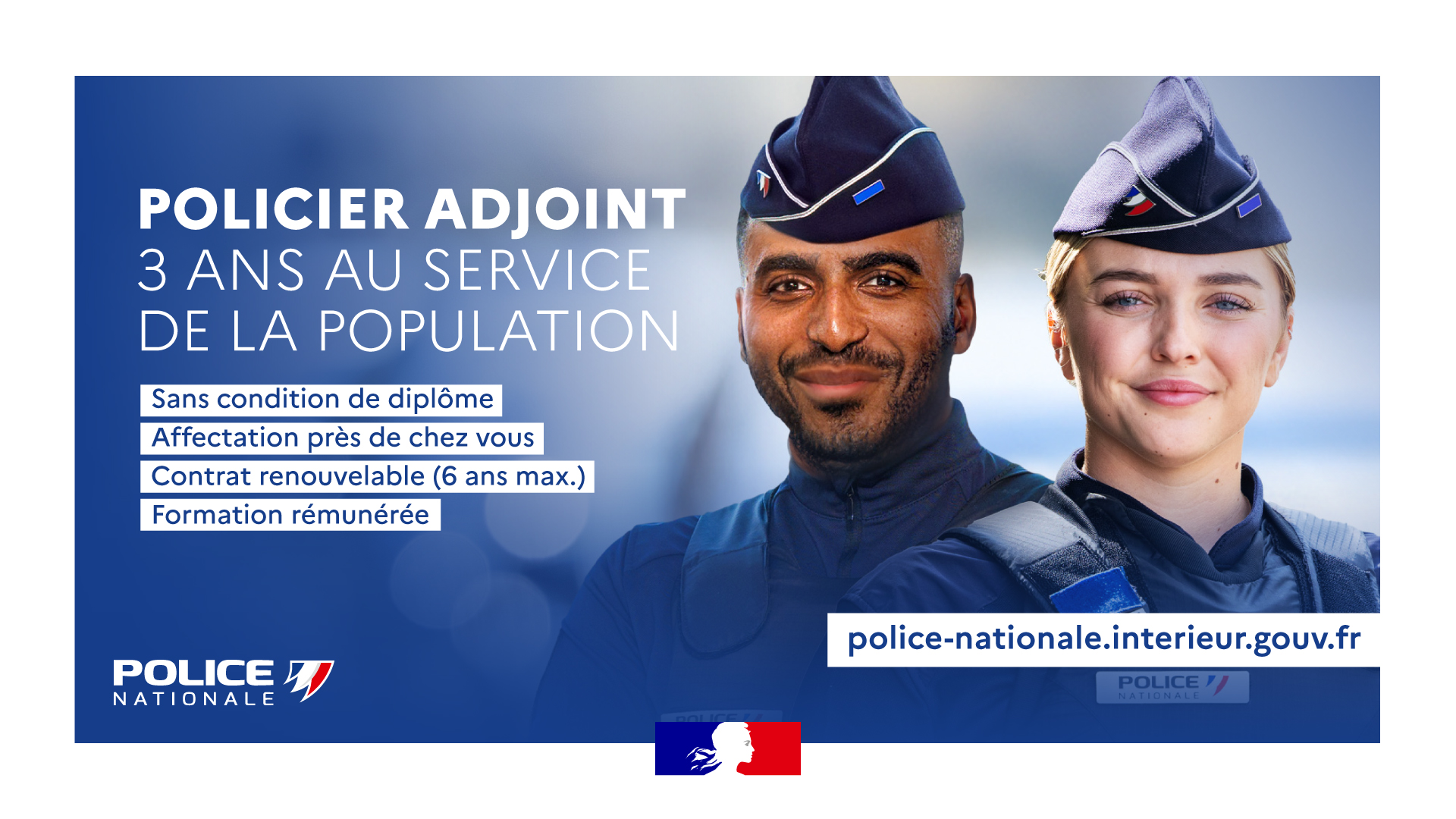 La police recrute des policiers adjoints