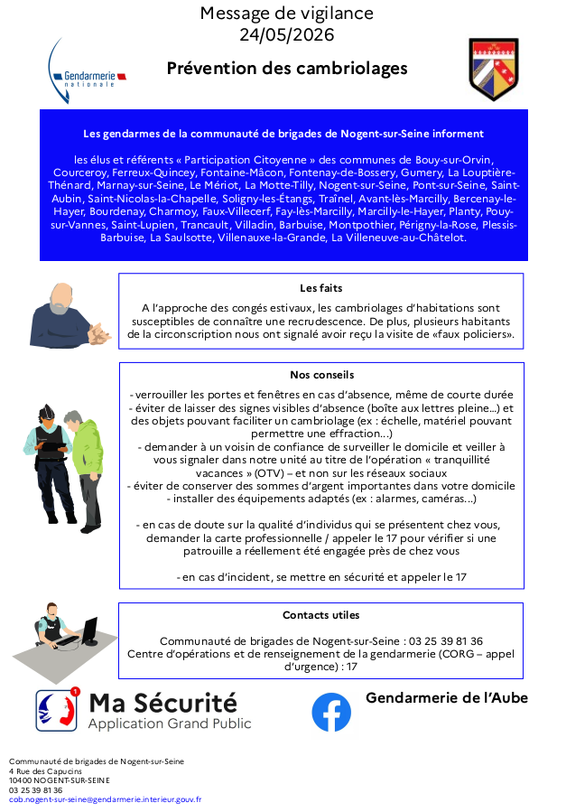 Prévention des cambriolages