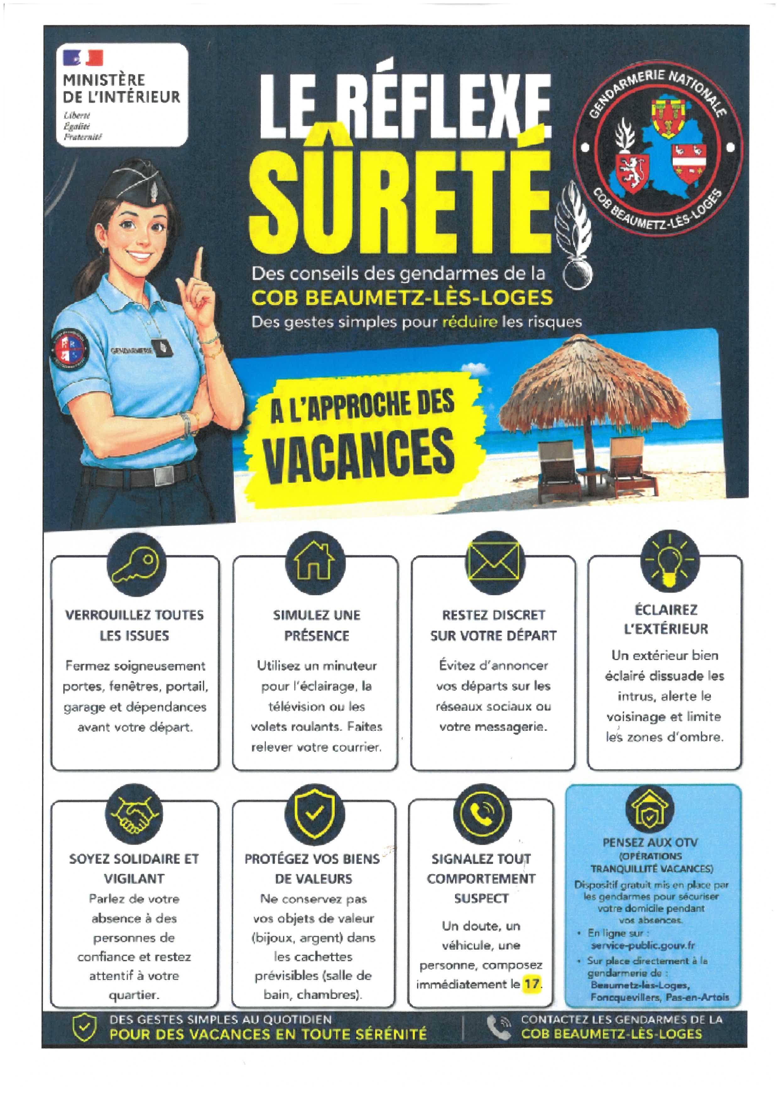 Adopter le réflexe sûreté pour les vacances